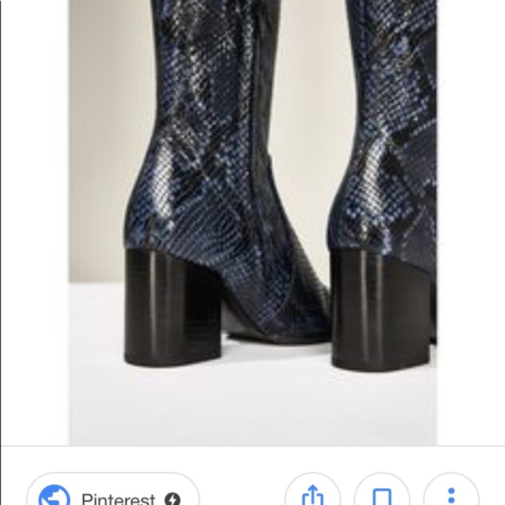 NWT! Zara Studio Leather Snakeskin Print Boots 41 - Picture 3 of 4